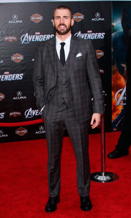 Chris Evans Is Charming In A Three piece Suit At The Avengers Premiere, 2012