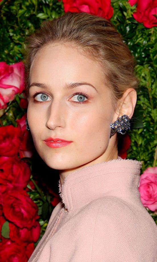 Leelee Sobieski Chooses Girlie Sugary Pink Lips And Sparkling Blue Earrings, 2012
