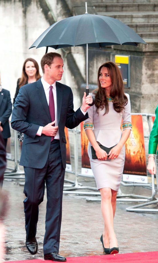 Kate Middleton Was Sheltered From The Rain By Prince William, 2012