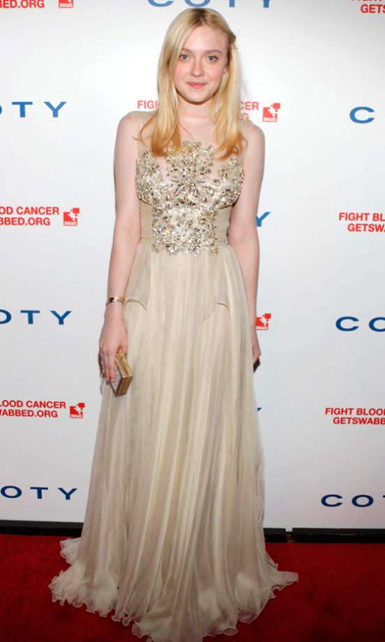 Dakota Fanning Oozed Sophistication In This Glamorous Beaded Gown, 2012