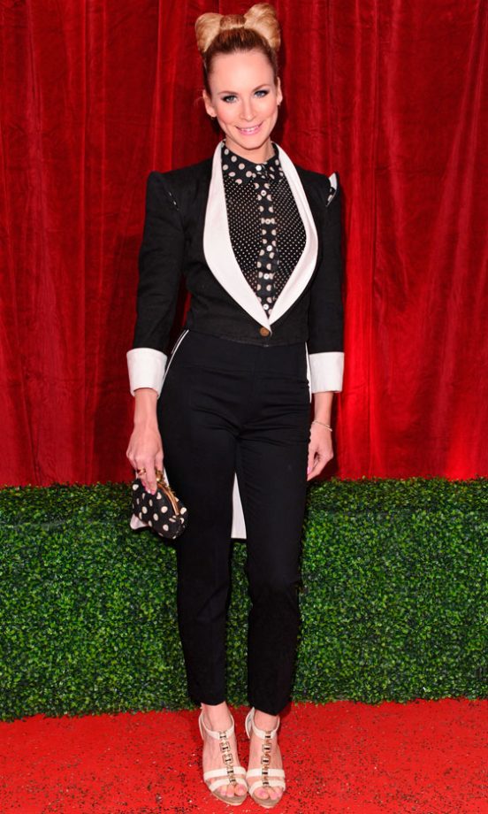 Holly Weston Showed Off Her Minimalist Side In A Sleek Monochrome Suit, 2012