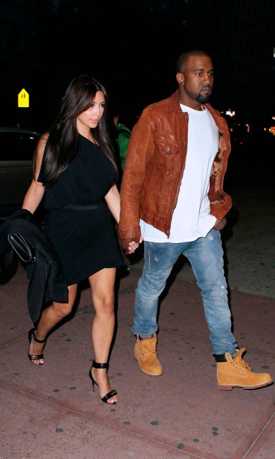 Kim Kardashian Hit The Town With Kanye West In A LBD, 2012