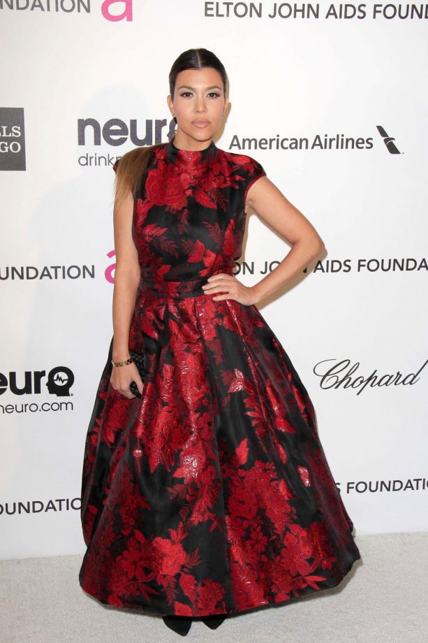 Kourtney Kardashian Attends Elton John's Post Oscar Party, 2013