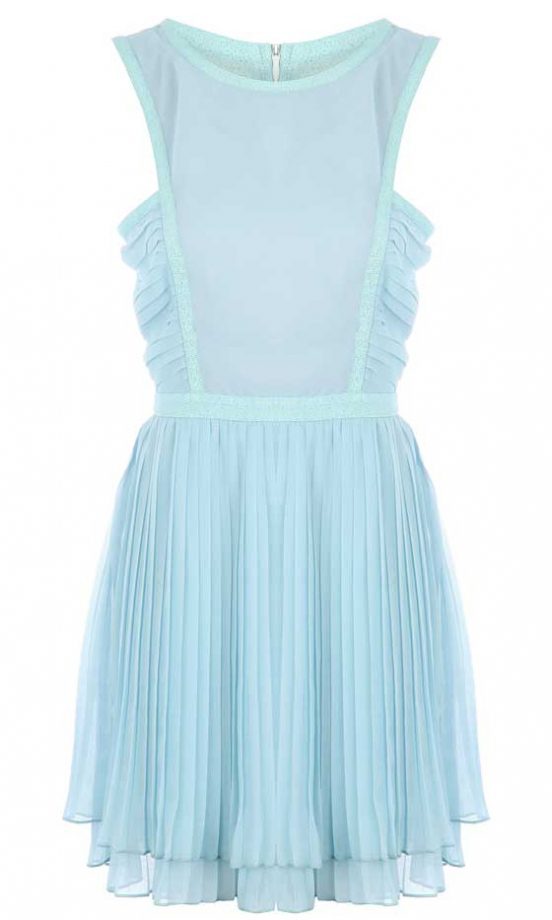 Missguided Blue Pleated Dress, £22.99