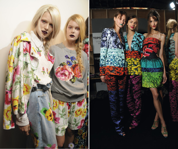 Ashish and Mary Katrantzou did techno florals for spring/summer 2012