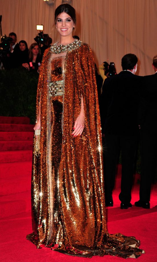 Bianca Brandolini D'Adda Rocked Elegant Metallics At The Met ball 2012