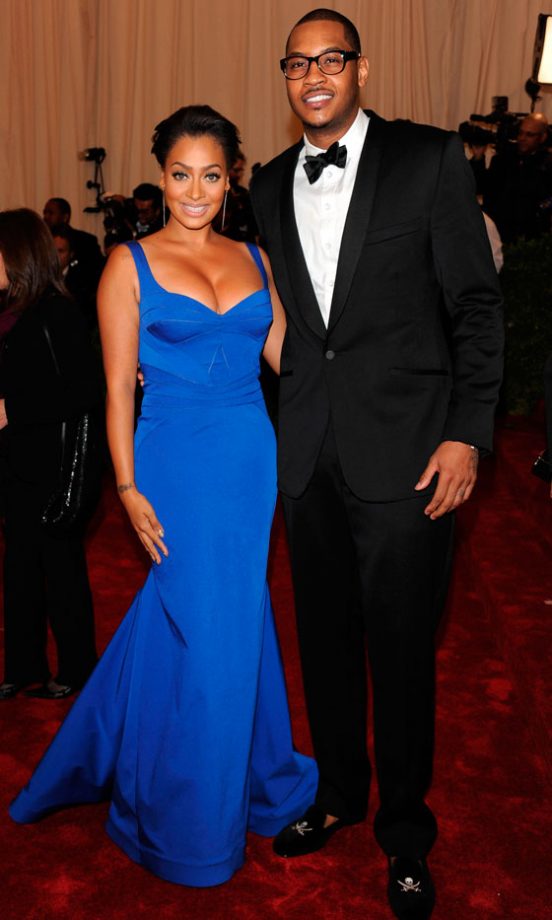 Carmelo Anthony and La La Vazquez At The Met Ball 2012