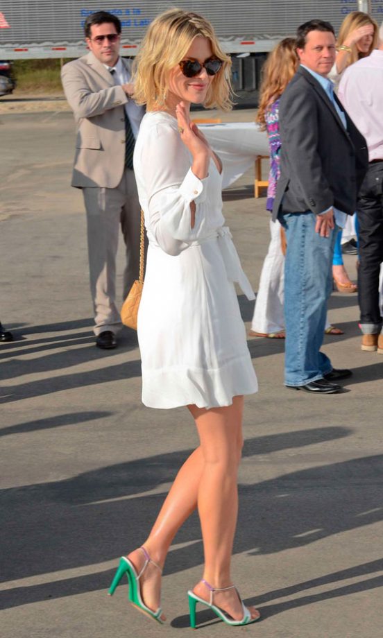 Ali Larter Slipped Into A White Dress With Green Heels, 2012