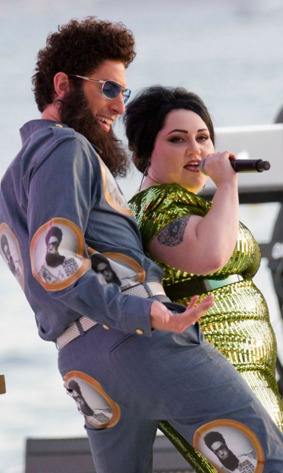Beth Ditto And Sacha Baron Cohen At The 65th Cannes Film Festival, 2012