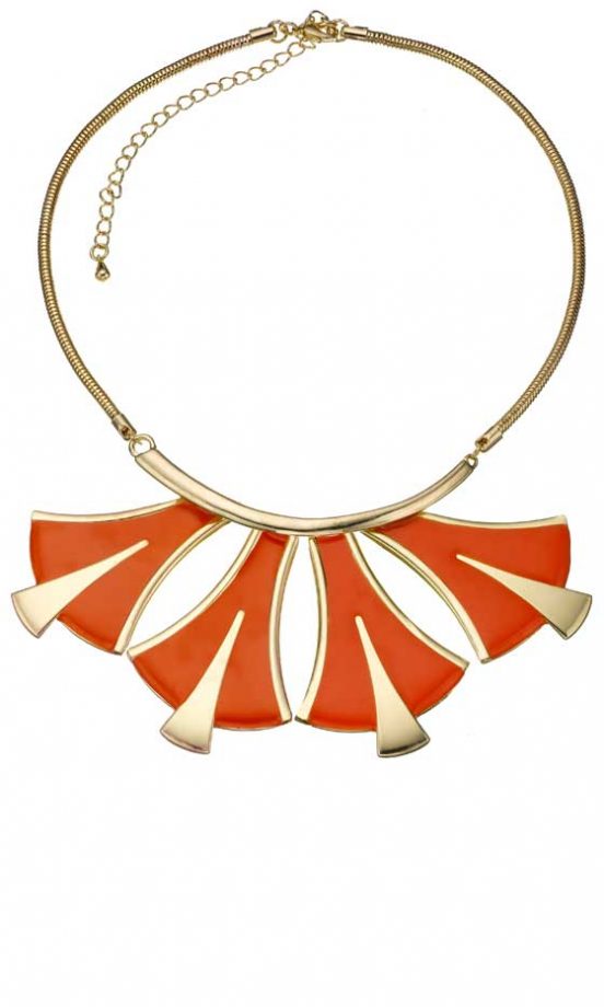 Oasis Orange Flowers Necklace