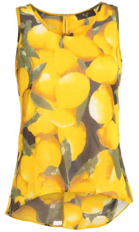 AX Paris Lemon Print Chiffon Vest, £18