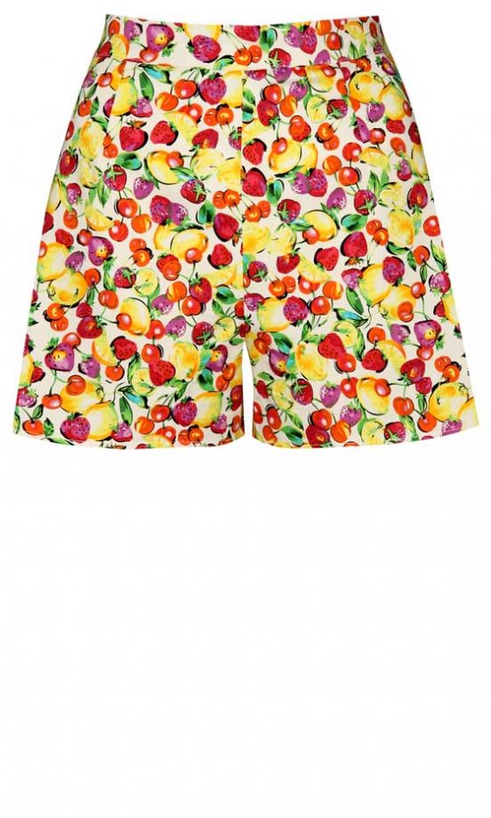 Boohoo Poplin Print High Waisted Shorts, £15