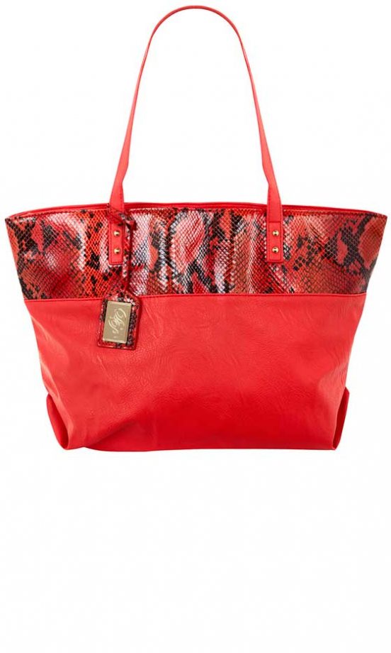 Dorothy Perkins Red Snake Shopper, £19.50