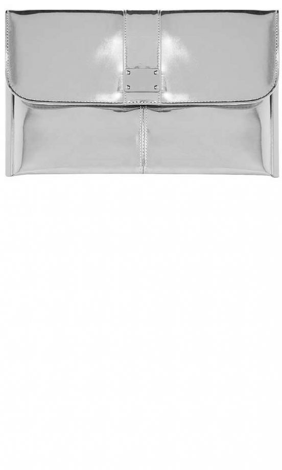 Dorothy Perkins Silver Mirror Clutch, £18