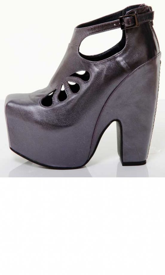 Office Cut-Out Chunky Heels