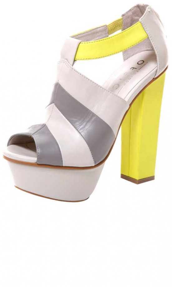 Office Grey Multi Stripped Heels, £75