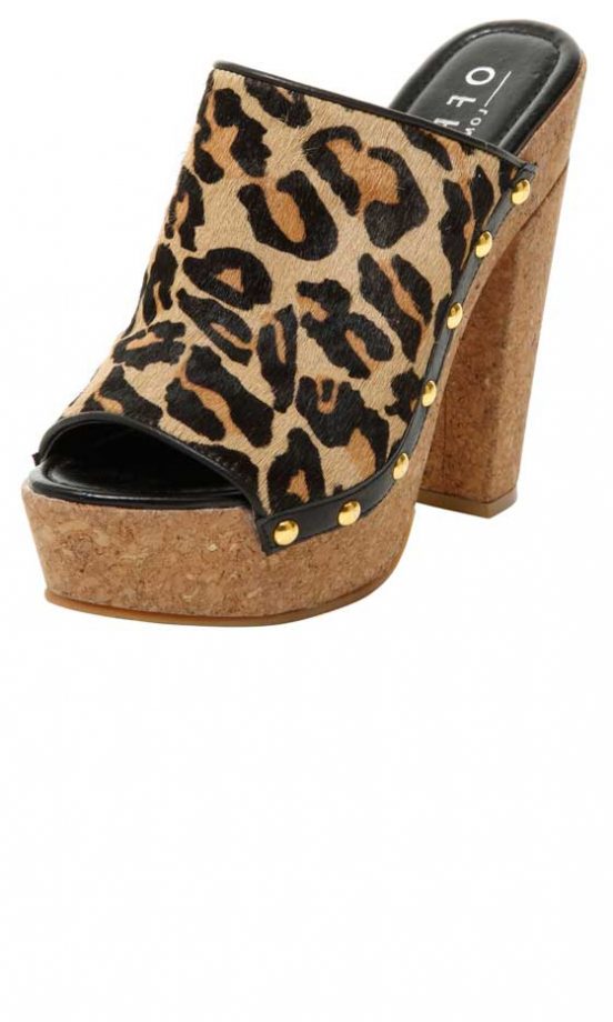 Office Leopard Print Wooden Heels, £70