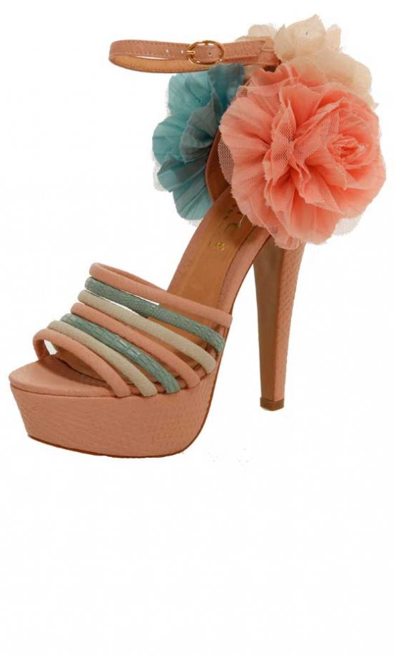 Office Pastel Mix Flower Heels, £70