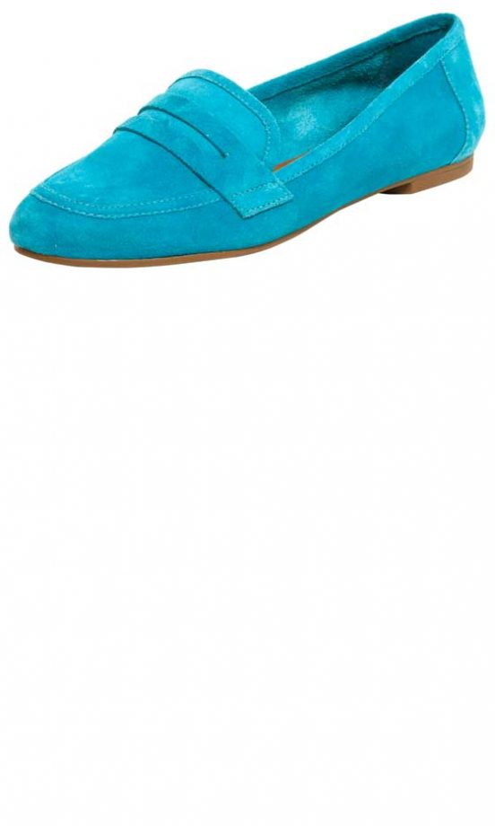 Office Turquoise Suede Loafers, £50