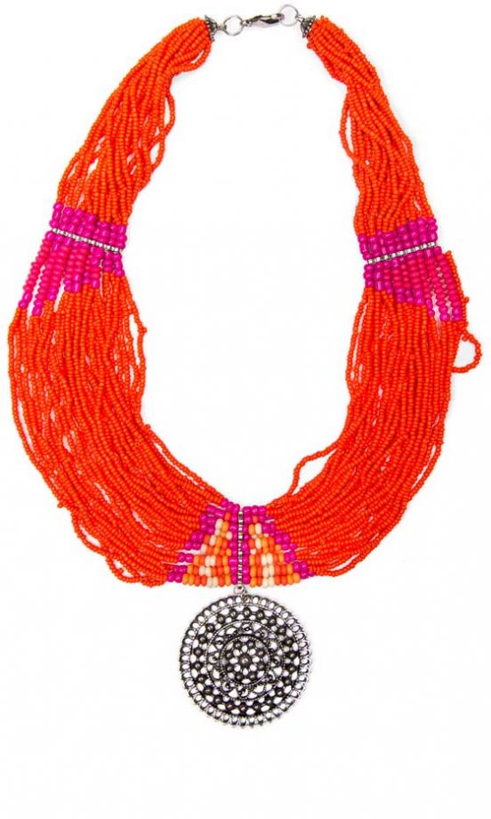 Mango Coloured Beads Necklace, £29.99