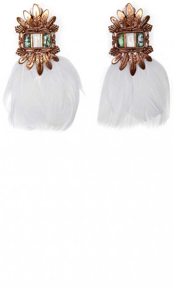 Mango Feather Earrings, £22.99