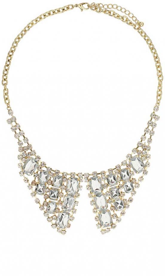 Miss Selfridge Crystal Peter Pan Collar Necklace, £16.50