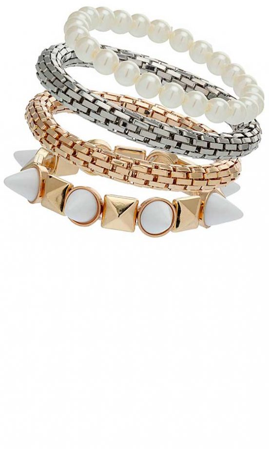 Miss Selfridge Pearl Multipack Bracelets, £10