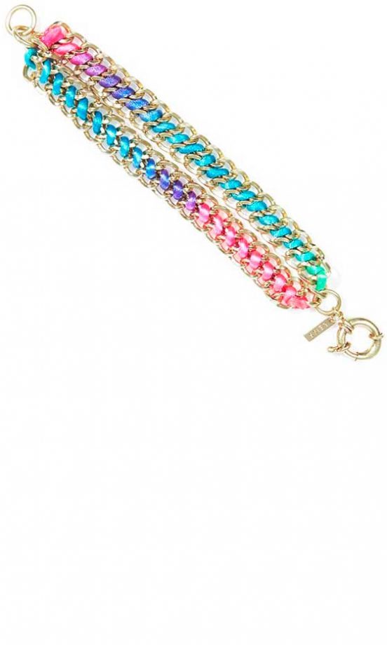 Reiss Neon Thread Chain Bracelet, £55