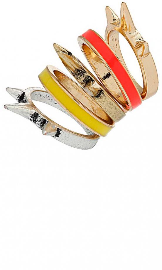 Topshop Spike Enamel Ring Stack, £8.50