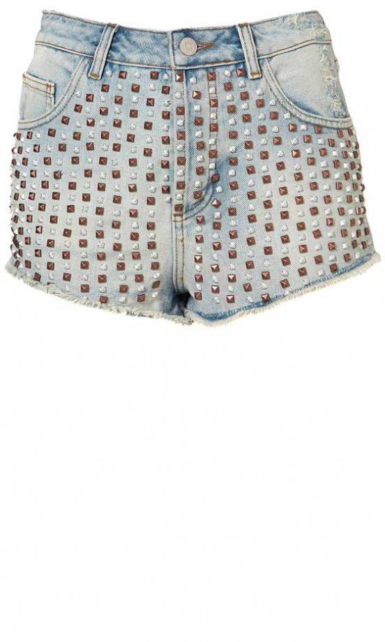 Topshop Premium Studded Hotpants, £75