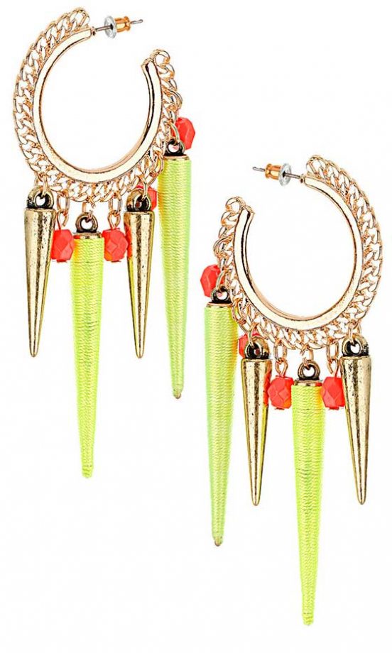 Topshop Spike Hoops, £10