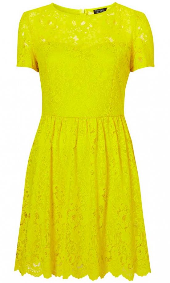 Topshop Neon Lace Dress, £46