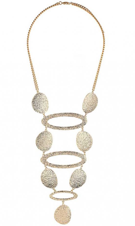 Wallis Beaten Disc Necklace, £10