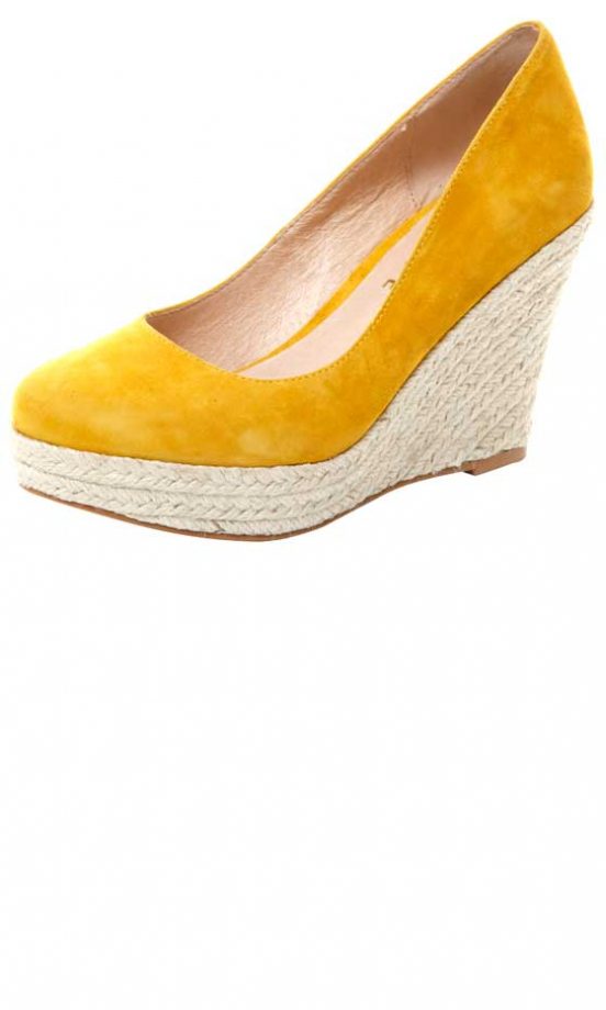 Office Yellow Suede Wedges, £60