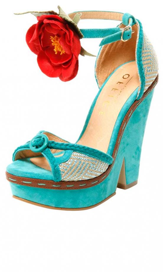 Office Turquoise Textile Shoes, £70