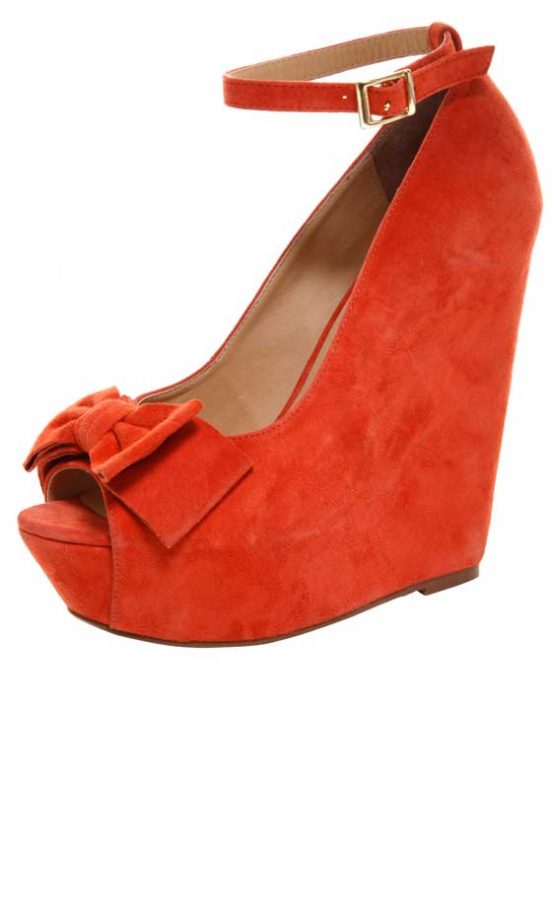 Office Coral Suede Wedges, £75