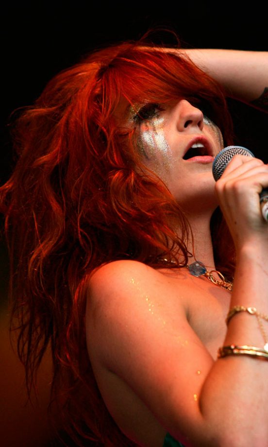 Florence Welch Wearing Statement Eye Makeup, July 2008