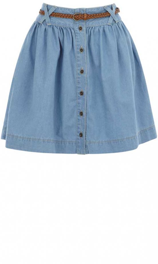 Oasis Denim Button Through Skirt, £45