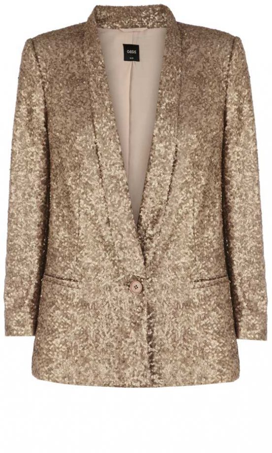 Oasis Sequin Jacket, £95