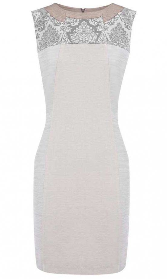 Oasis Embroidered Neckline Dress