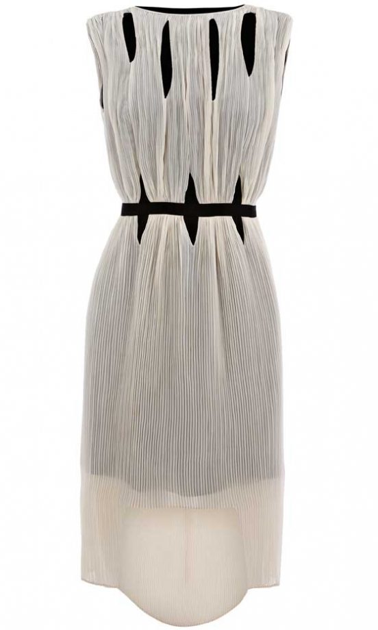 Oasis Layered Black And White Dress
