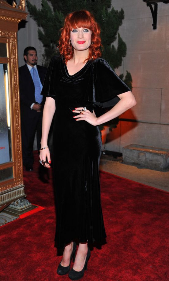 Flame Haired Florence Welch At The FINCA Gala Dinner In New York, November 2010