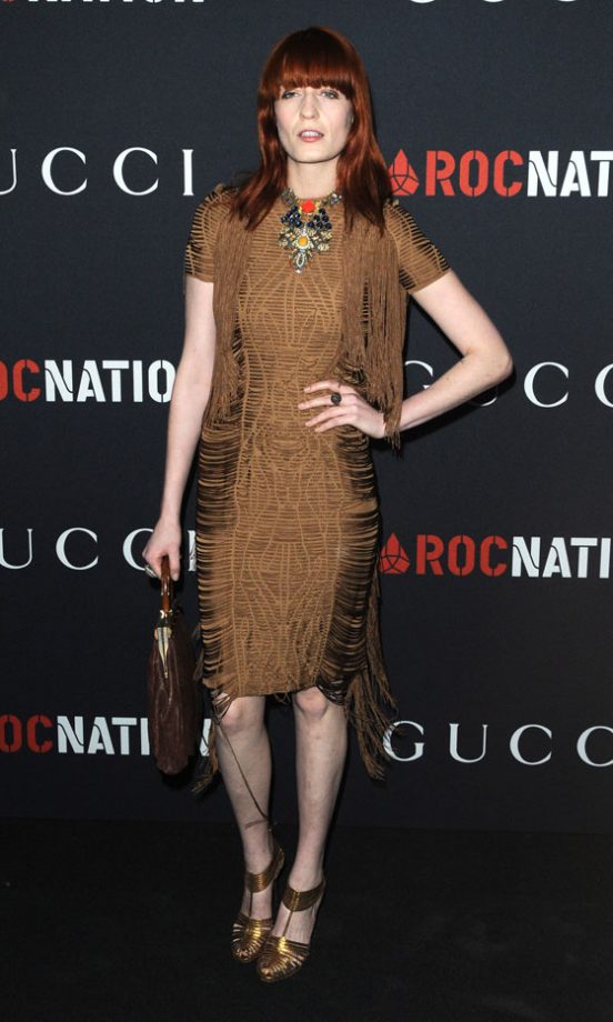 Florence Welch's Rocked Gucci At A Pre-Grammy Event, 2011