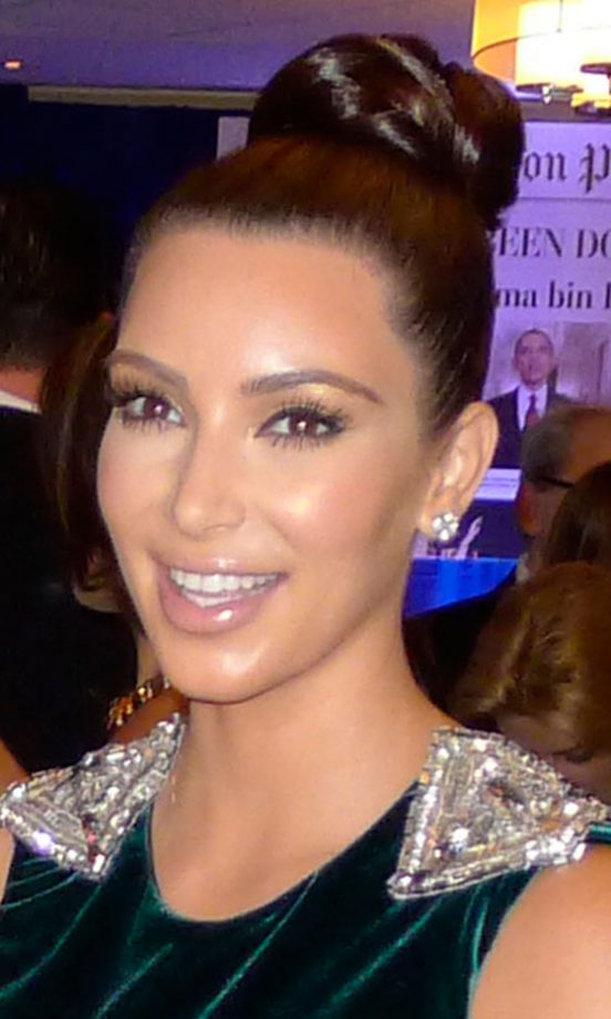 Kim Kardashian Went Glam With A Statement Bun Hairstyle, 2012