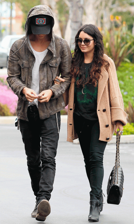 Vanessa Hudgens Clings To Her Boyfriend And Her Gorgeous Chanel Bag, 2012