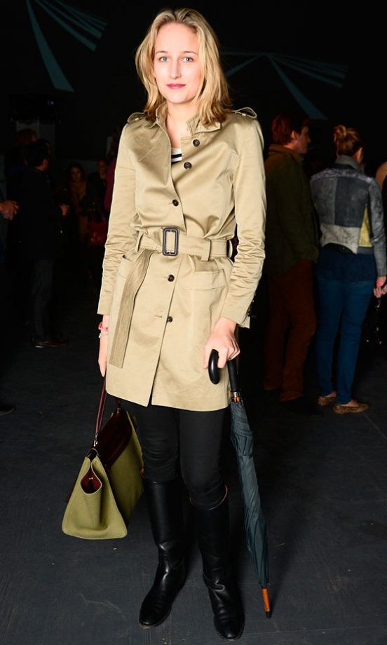 Leelee Sobieski Wrapped Up In A Classic Trench Coat, 2012