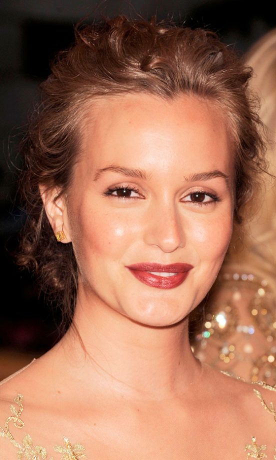 Leighton Meester's Hair Was A Shade Lighter And Fanned Her Face In Whisps At The Met Ball 2012