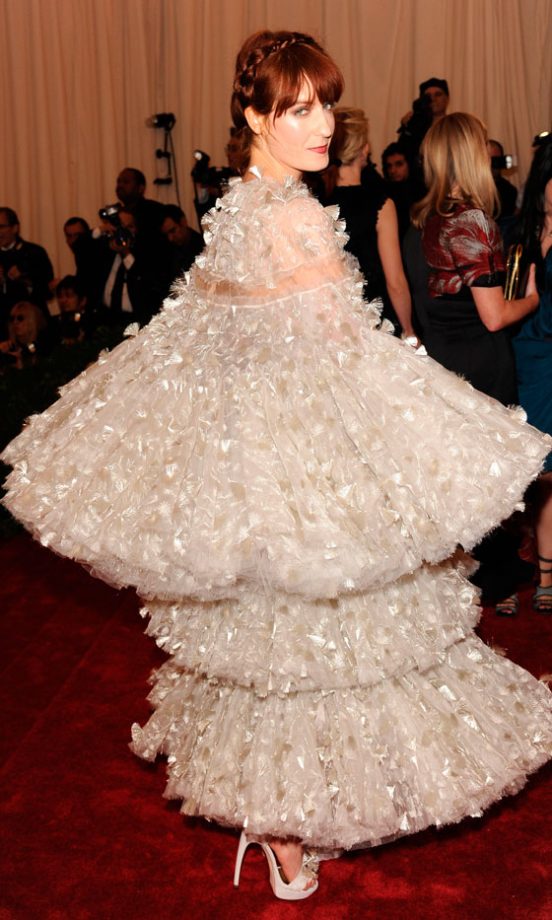 Florence Welch On The Red Carpet In Alexander McQueen At The Met Gala,