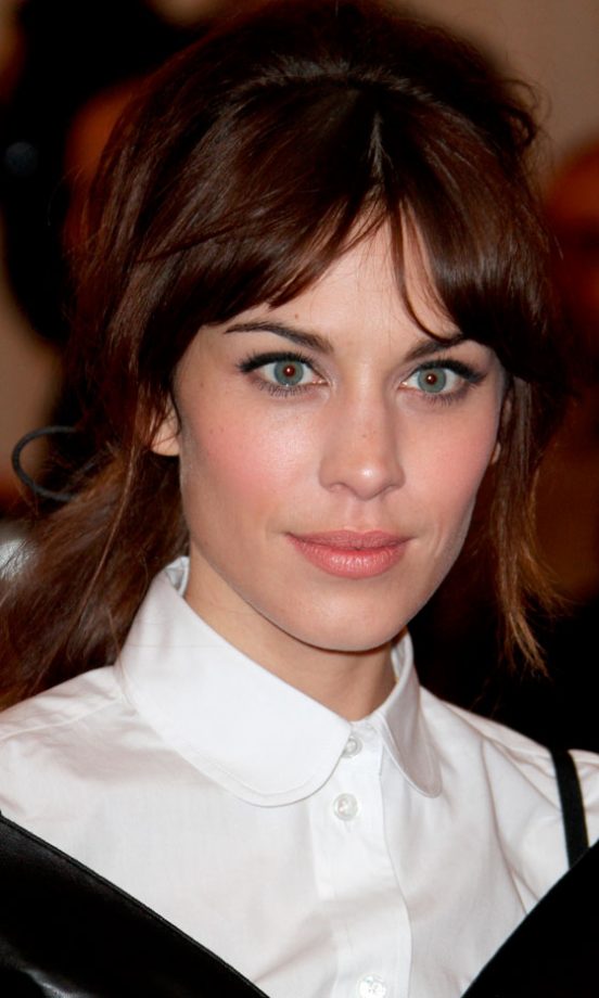 Alexa Chung's Hair Kept To Her Trademark Cute Parted Fringe At The Met Ball 2012