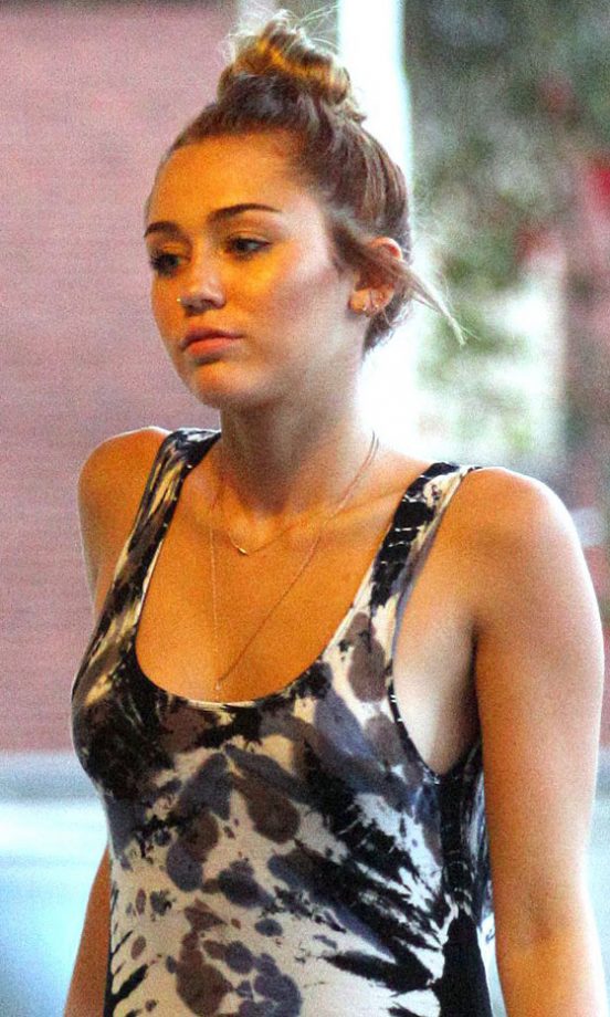 Miley Cyrus Out In LA - Love The Cute Topknot, 2012